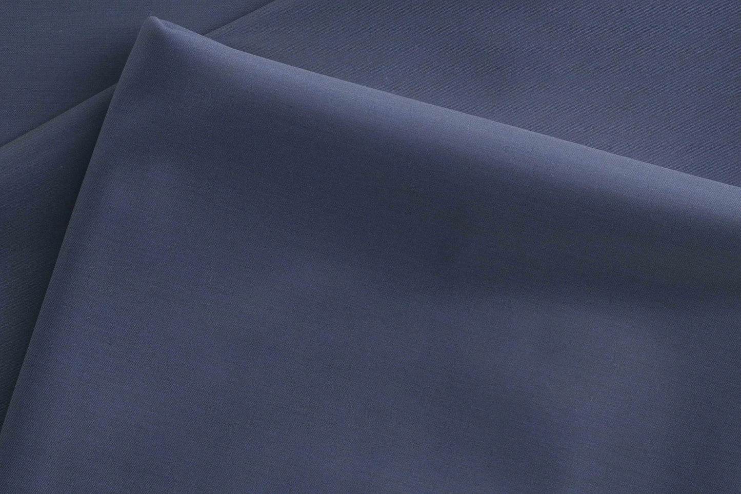 Super 100’s Extrafine Merino Wool Poly-Wool Suiting by Adlantino – Steel Blue Modern Tailoring Fabric for Men.