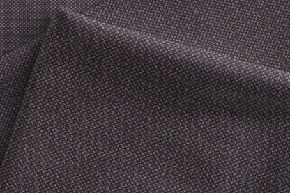 Plum Textured Micro-Weave Poly Wool Suiting Fabric for Jodhpuris, Koti, Jackets, Suits & Pants.