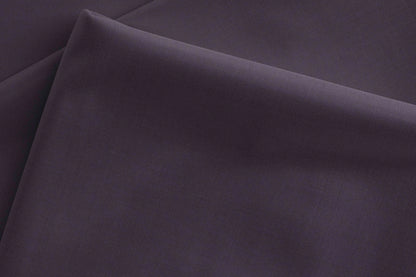 Elegant Deep Plum Super 130’s Australian Merino Wool Poly Wool Suiting Fabric