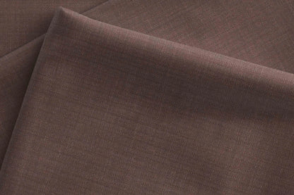 "Patrick Super 120’s Extrafine Merino Wool Brown Plain Suiting"