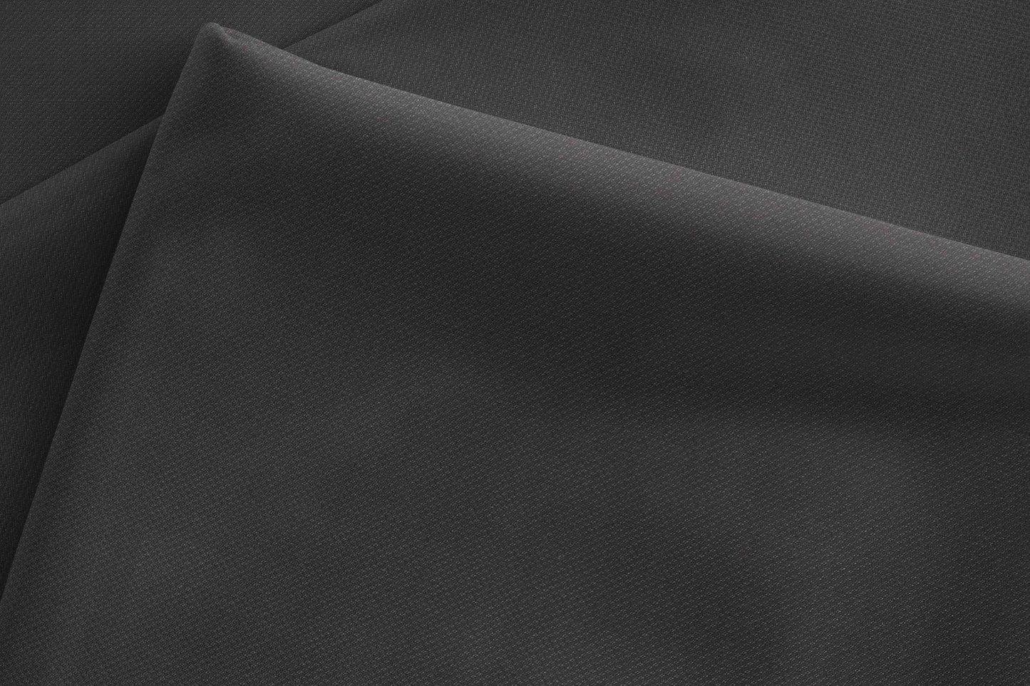 Super 110’s Extrafine Merino Wool Poly-Wool Suiting by Adlantino – Graphite Black Premium Tailoring Fabric for Modern Men.