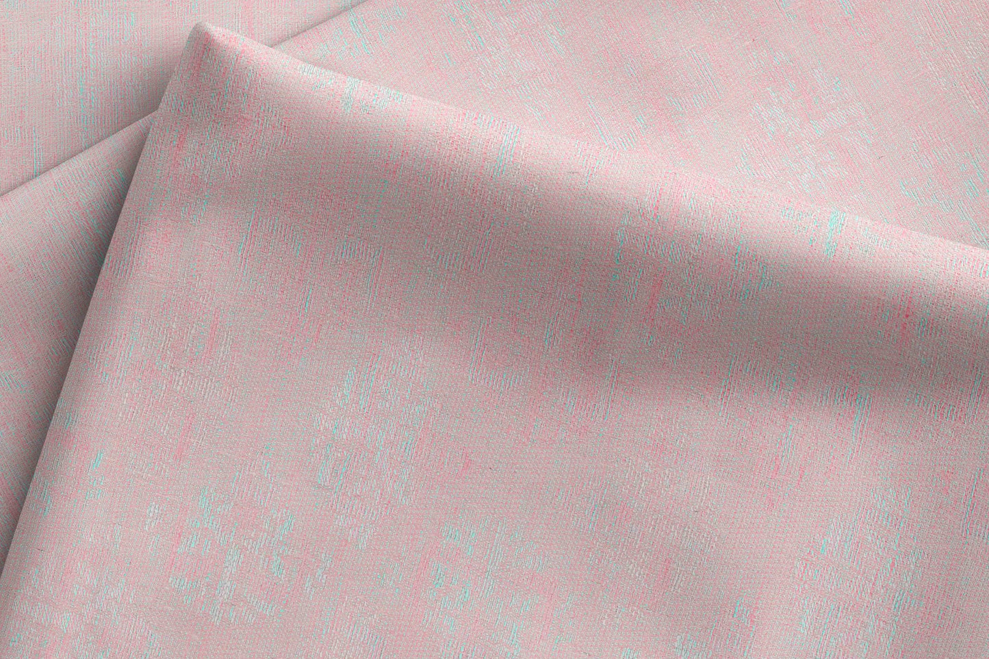 100% European Linen Superior Jacquard “Juan” by Linen Monde – Blush Mint Jacquard Micro-Pattern
