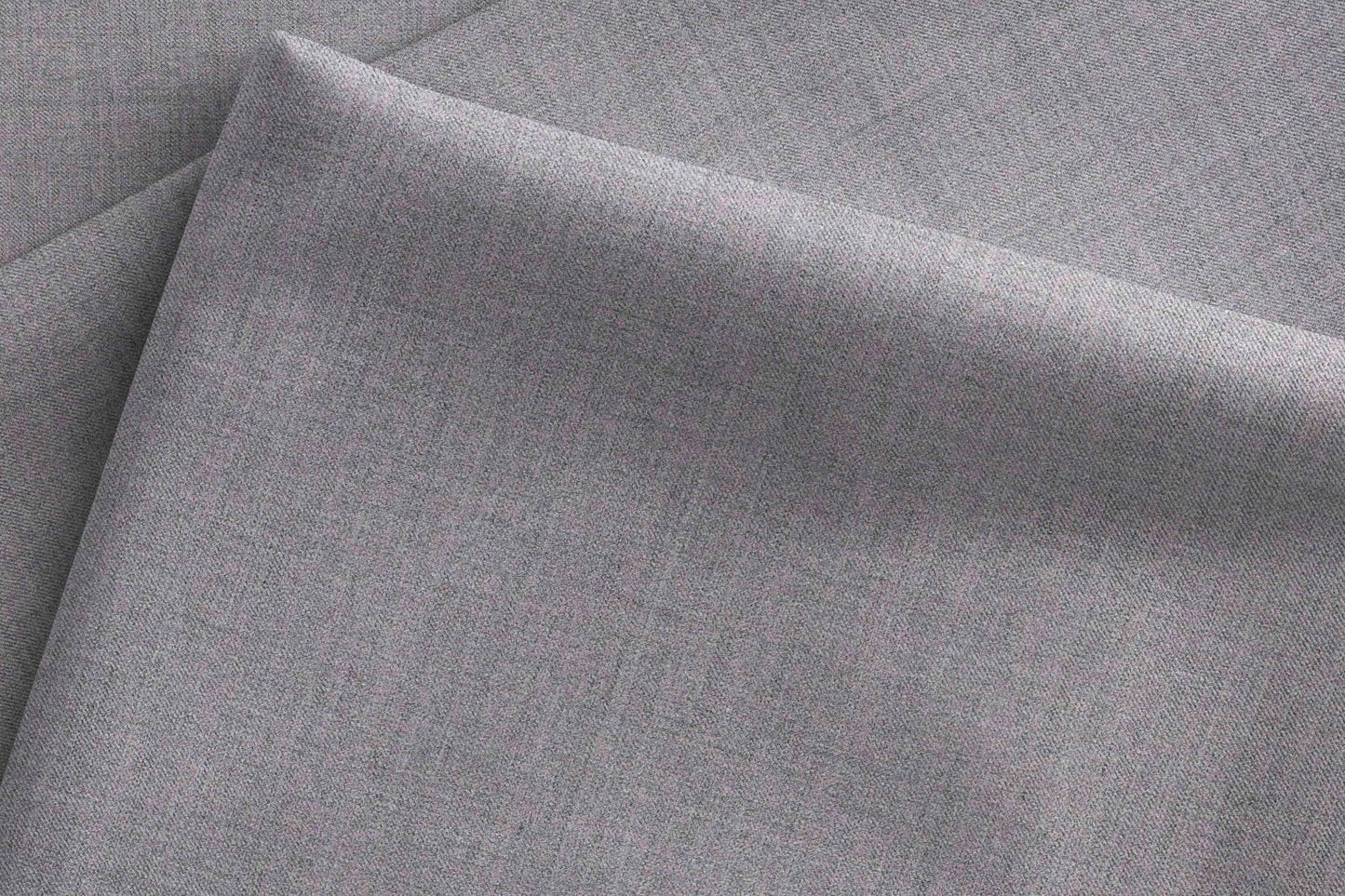 Classic Light Grey Extrafine Merino Poly-Wool Suiting Fabric
