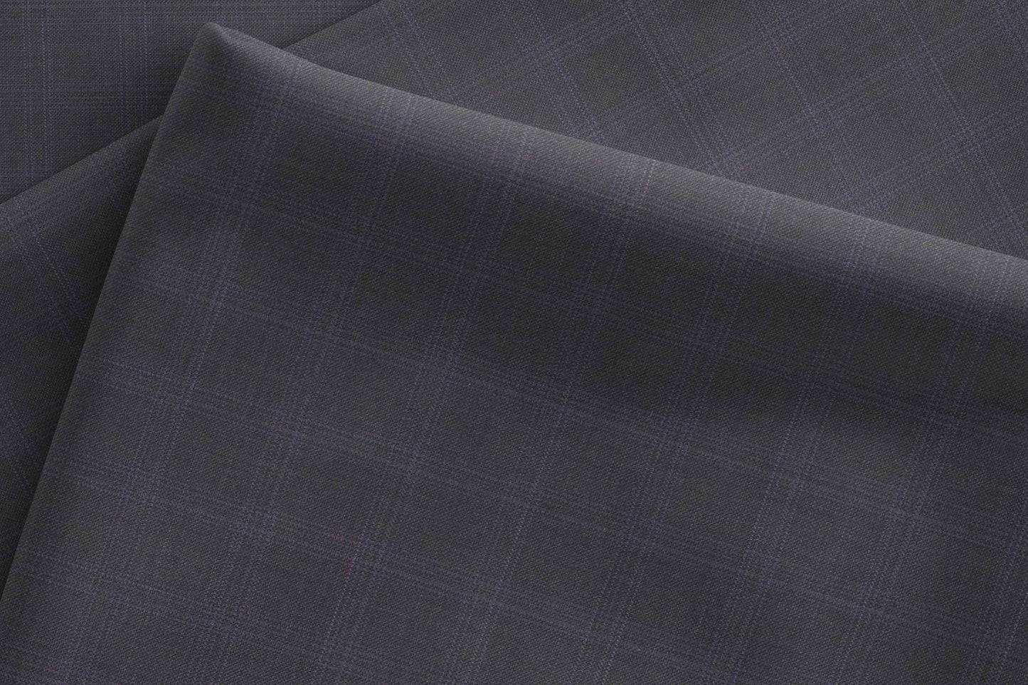 Creemar Luxurious Poly Wool Fabric – 70% Pure 120s Merino Wool & 30% Fine Polyester, Checked Pattern Suiting