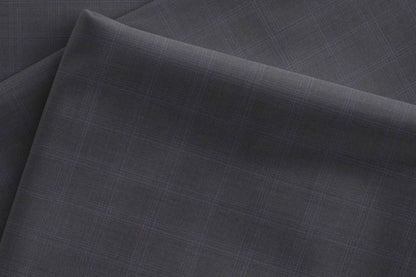 Creemar Luxurious Poly Wool Fabric – 70% Pure 120s Merino Wool & 30% Fine Polyester, Checked Pattern Suiting