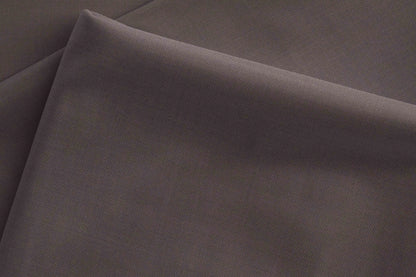 Super 130’s Extrafine Merino Wool Poly-Wool Suiting by Adlantino – Coffee Brown Modern Tailoring Fabric for Men.