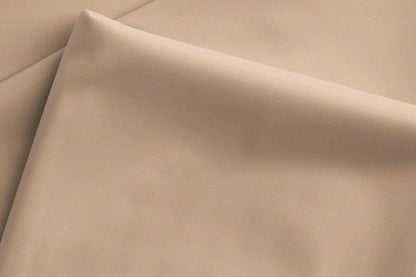 Super 130’s Extrafine Merino Wool Poly-Wool Suiting by Adlantino – Camel Beige Distinction for Contemporary Menswear.