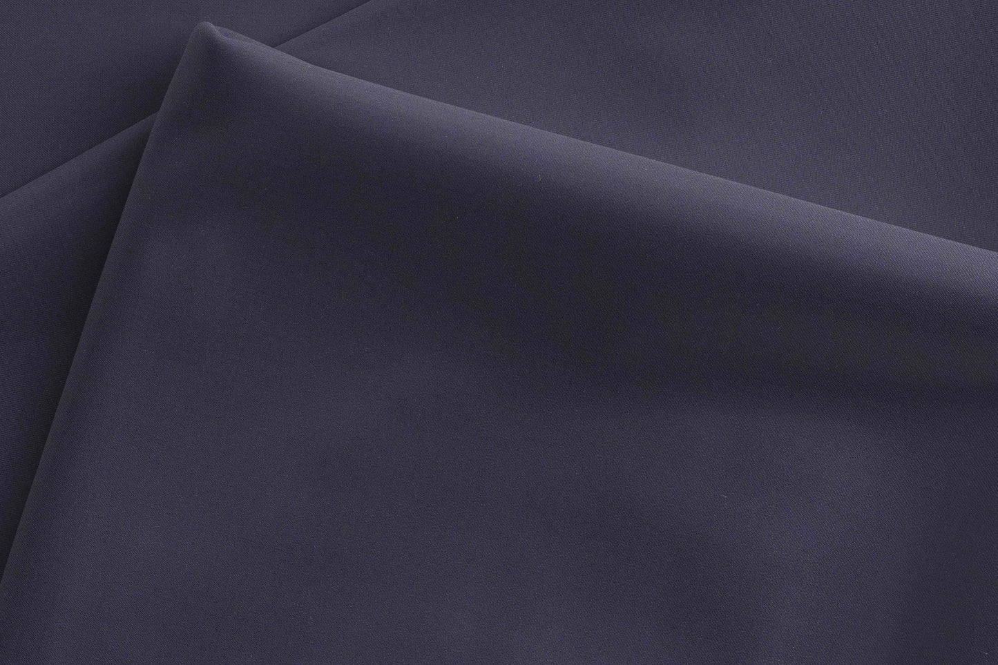 Midnight Navy Super 110’s Extrafine Merino Plain Micro Suiting Poly Wool Fabric for Modern Menswear