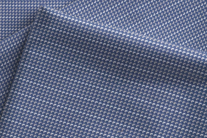 Tessitura Monti India 100% Superfine Giza Cotton – Charcoal Blue Dobby Micro Dots