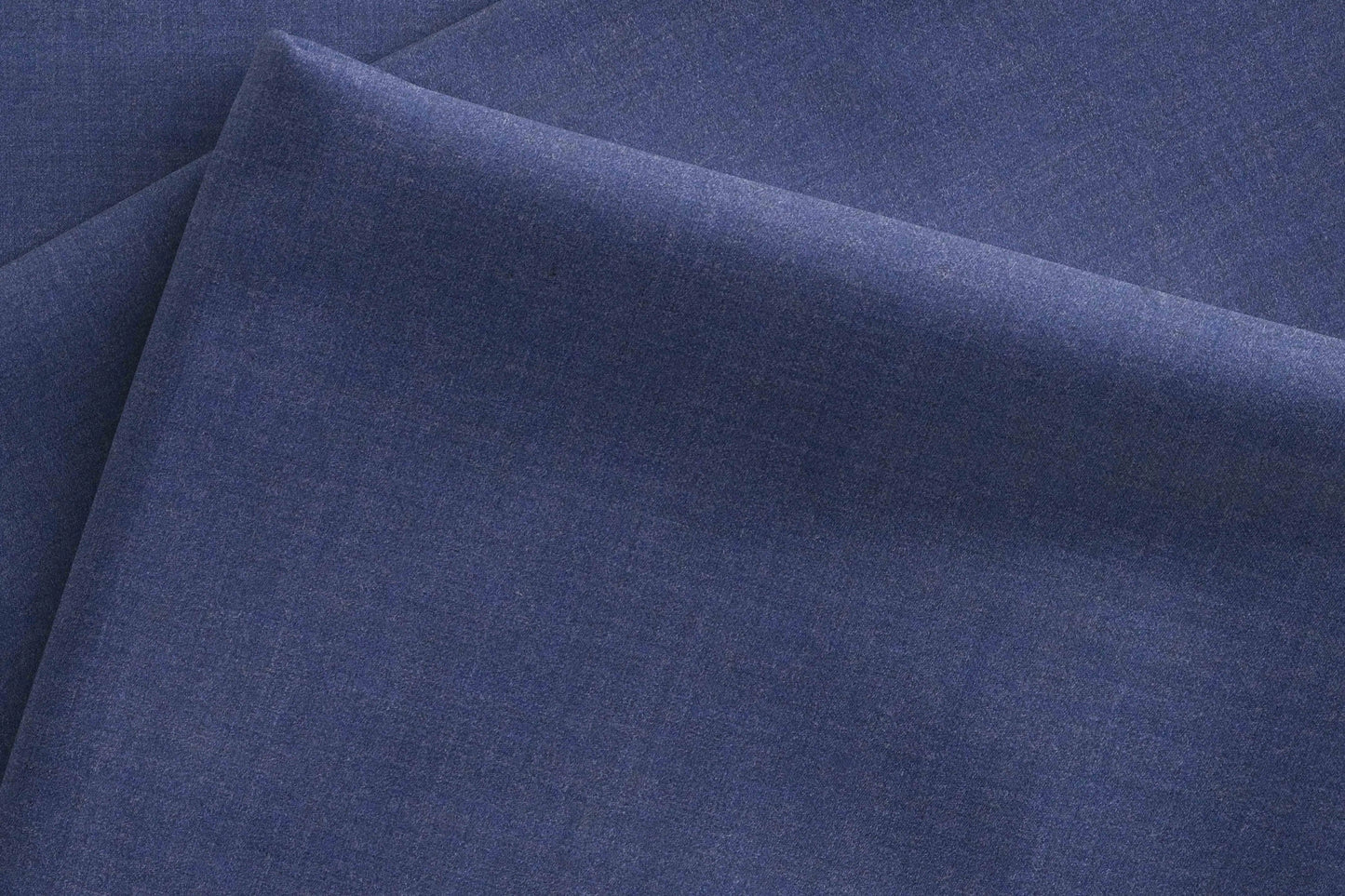 Super 130’s Wool-Rich Poly Wool Suiting by Adlantino Italy Tudor – Blue Micro Structure