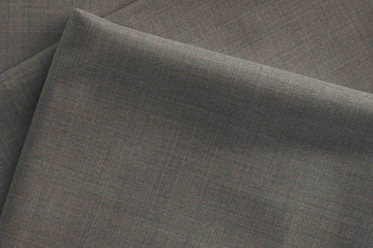 Premium Super 130’s Australian Merino Wool-Rich Poly Wool Suiting – Plain Micro Structure, Charcoal Grey