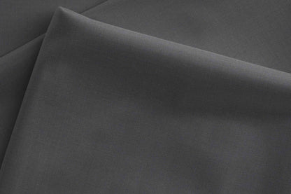 Super 130’s Australian Merino Wool Rich Clubwear Suiting – Graphite Smoke Grey Plain Micro-Structure Poly-Wool Fabric for Jodhpuri, Koti, Jackets, Suits & Pants