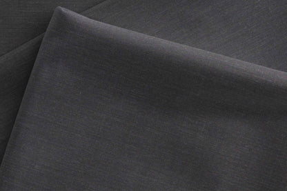 "Super 110’s Extrafine Merino Wool & Alpaca Blend Charcoal Grey Plain Suiting"