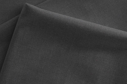 Classic Graphite Super 90’s Poly-Wool Blended Suiting Fabric for Modern Menswear