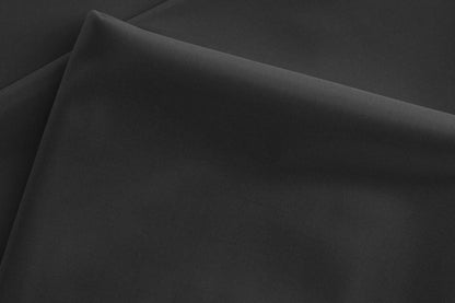 Classic Jet Black Super 130’s Australian Merino Wool Poly Wool Suiting Fabric