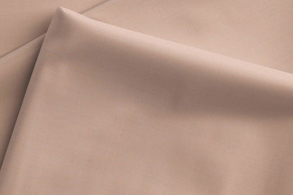 Super 130’s Extrafine Merino Wool Poly-Wool Suiting by Adlantino – Sand Beige Sophistication for Modern Menswear.