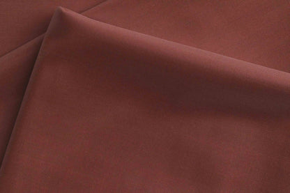 Celebs Poly-Wool Blend: 55% Extrafine Polyester, 45% Merino Wool in Warm Rust Brown Micro Plain Weave for Modern Menswear