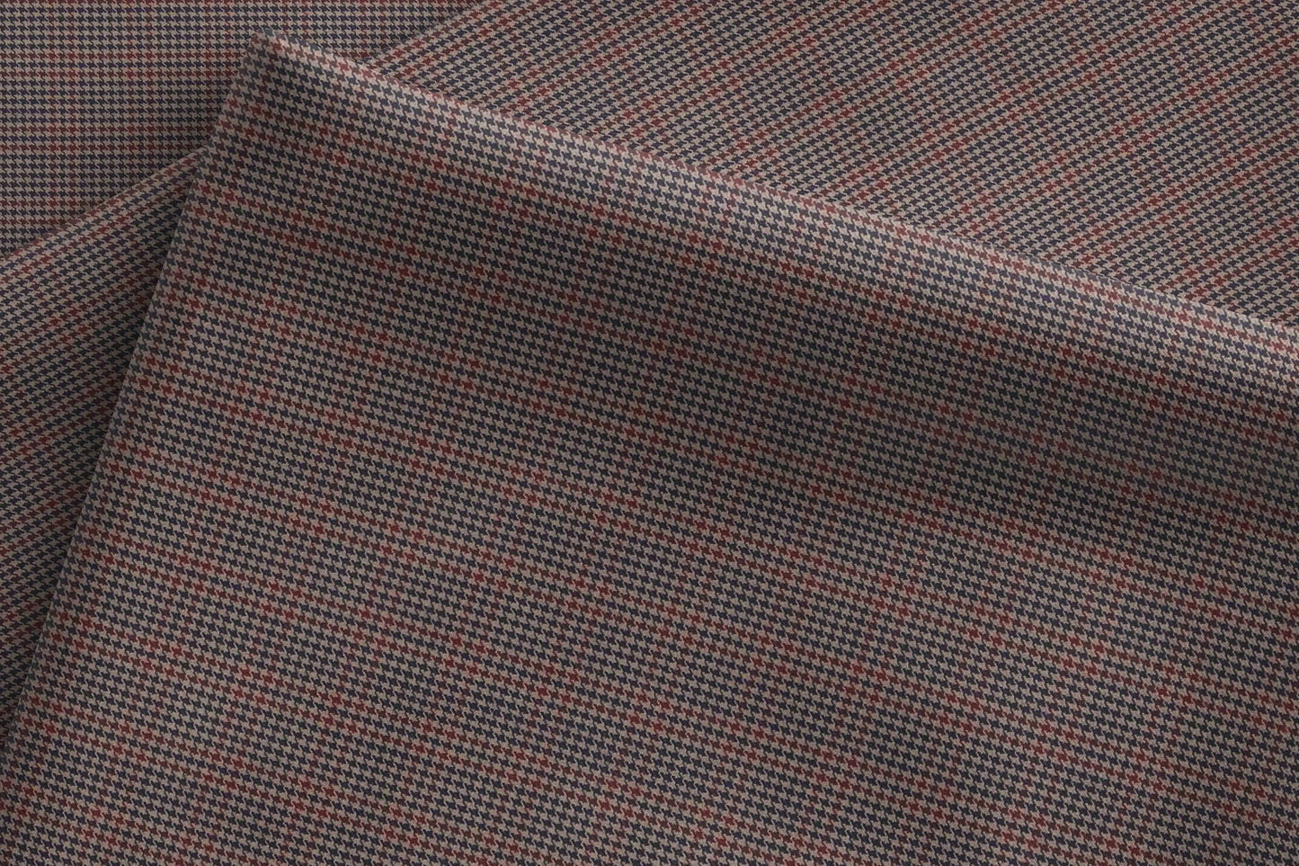 Chic Fine Merino Wool Polyester Blend Micro Checks Suiting
