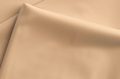 Sand Beige Mold Stretch High Density Giza Cotton Lycra Lining Fabric for Modern Menswear