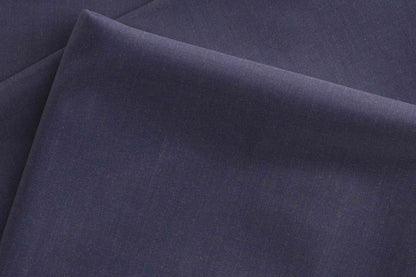 Rich Midnight Blue Extrafine Merino Poly-Wool Suiting Fabric