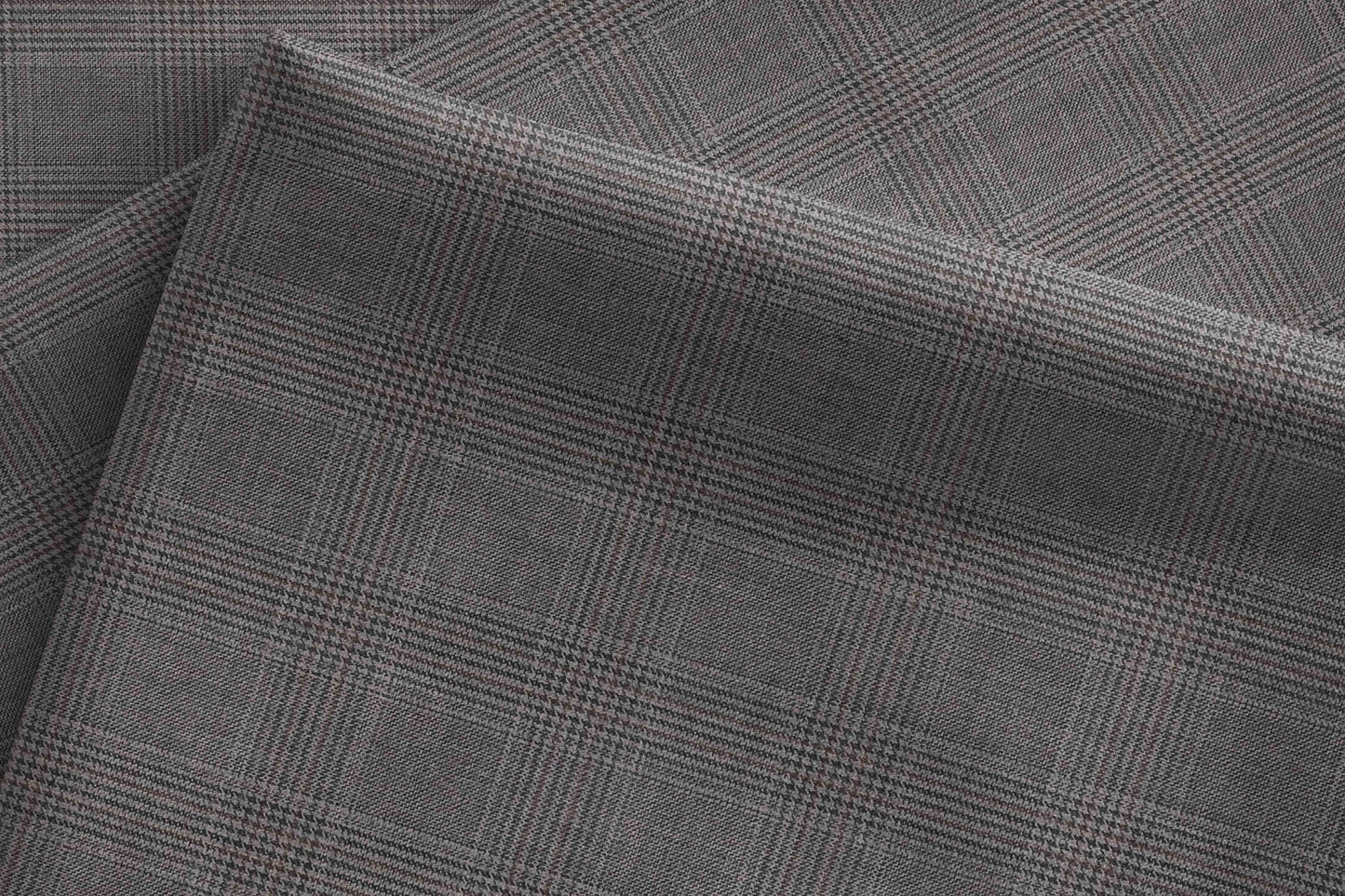 Chic Fine Merino Wool Polyester Blend Prince of Wales Checks Suiting