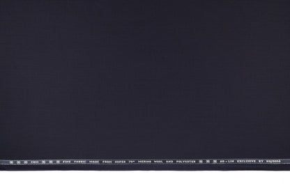 Chic Fine Merino Wool Polyester Blend Micro Plain Suiting