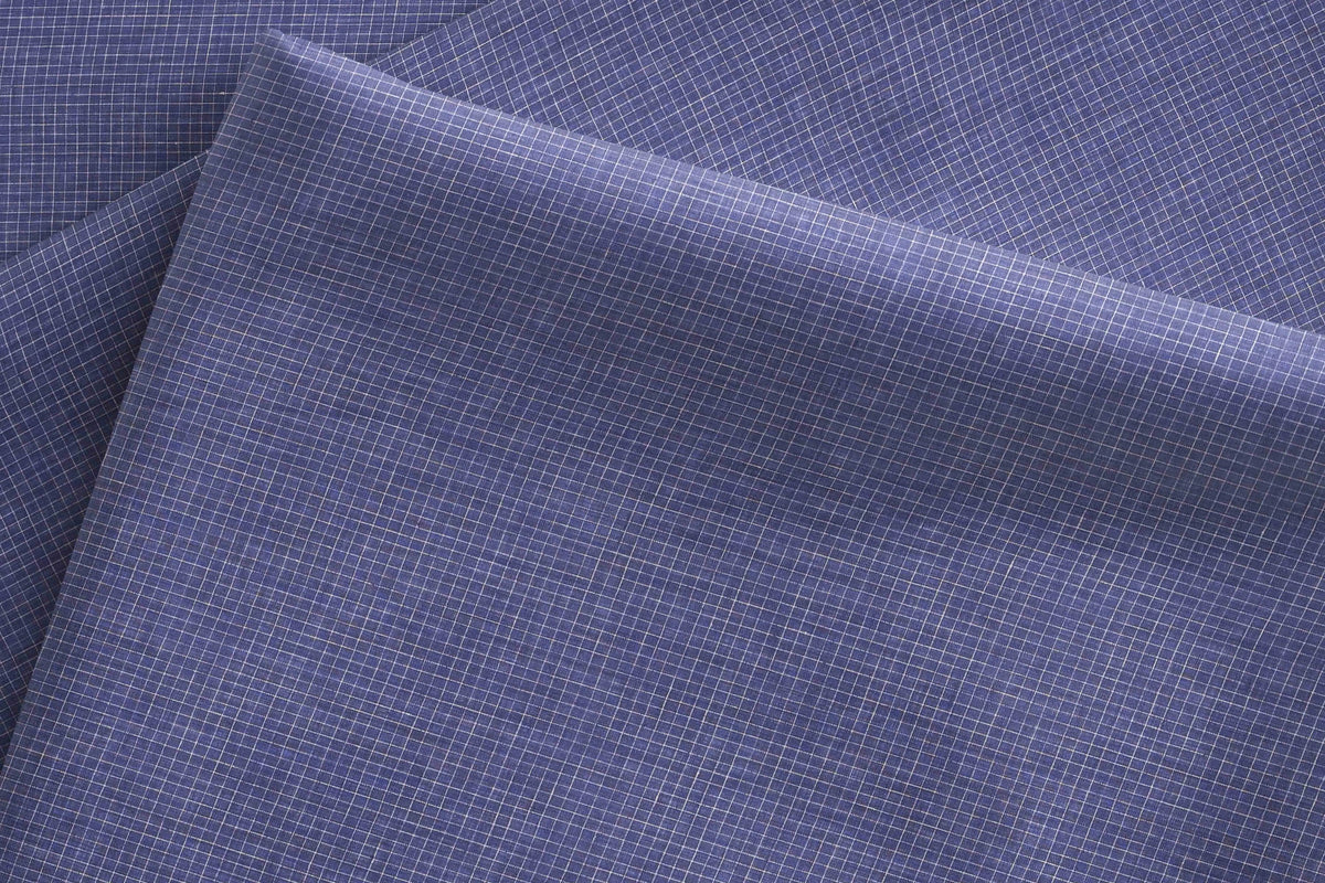 Window Pane Check Pattern Light Blue Premium 100% Pure European Linen – Royal Blue Windowpane Check Collect ...